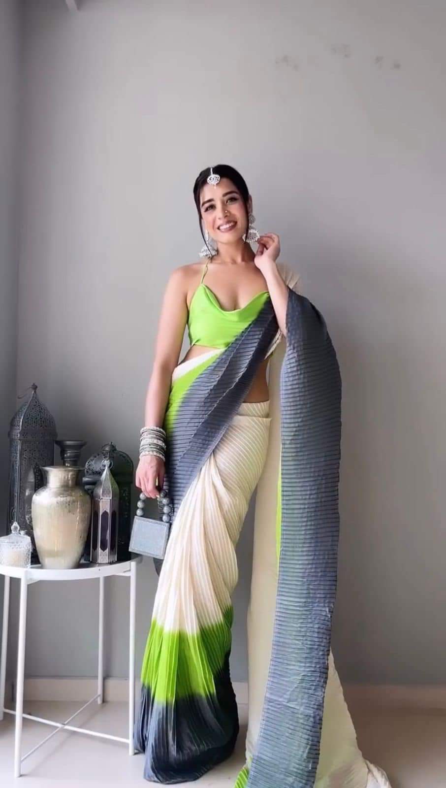 Satin silk saree